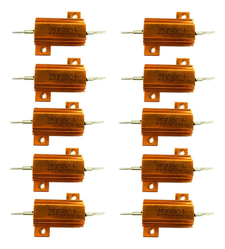 Para 10 Piezas Resistencia De Potencia Revestida De