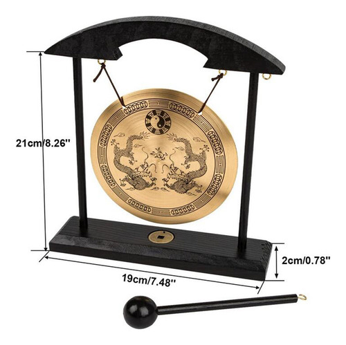 Gong De Escritorio Z Zen Art Brass Feng Shui Para Oficina Do