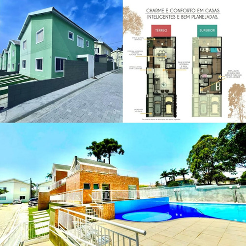 Casas Prontas De 3 Dormitorios,sala Integrada Com A Cozinha, Suíte,banheiro,lavabo A 4 Minutos No Centro De Suzano.