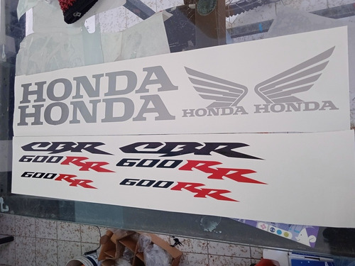 Sticker Honda Cbr 600 Calcomanías Vinil Negro Plata