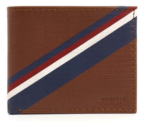 Billetera Tommy Hilfiger Cuero Para Hombre Rayada 