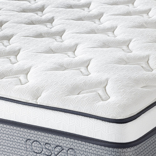 Cama Europea Rosen Indie 1,5 Plazas + Muebles Issey Azul