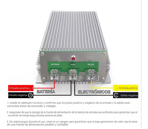 Convertidor De Voltaje Dc Step Up 12v A 24v 60a 1400 Watts.