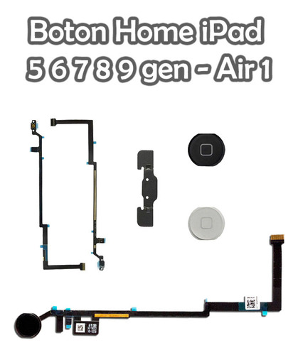 Flex Boton Home iPad 5 6 7 8 9 - Blanco Y Negro - Ccs