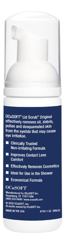 Eyelid Cleanser Ocusoft Original Foaming 50ml Mild Formula