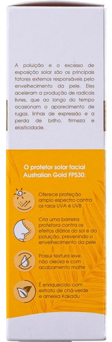 Protetor Solar Facial Fps30 Antipoluição 50g Australian Gold