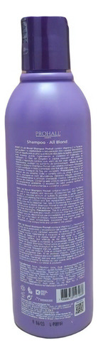 Shampoo Matizador All Blond Prohall 300ml P/ Cabelos Loiros