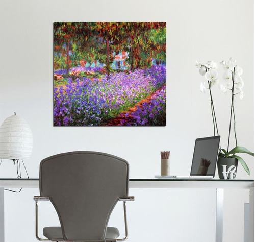 Cuadro 45x45cm Claude Monet Jardín Del Artista En Giverny