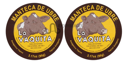 Manteca De Ubre La Vaquita 3.17 Oz Analgsico Tpico Paquete D