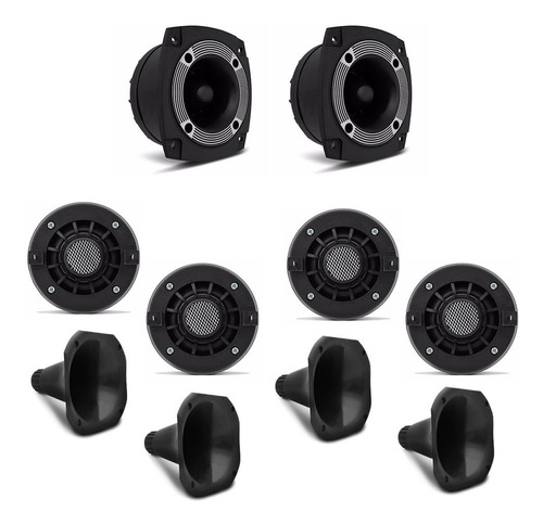 Kit 4 Drive 4 Cornetas Curtas 2 Super Tweeter Orion 240w Rms