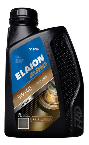 Aceite Ypf Elaion Auro Plus 540 Sintetico 5w-40 X 1 Litro