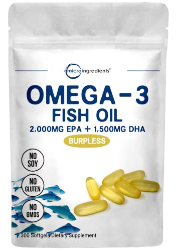 Omega 3 Aceite De Pescado 3000 Mg Epa Dha 200 Capsulas