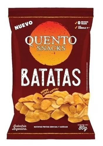Quento Snacks Batatas Fritas 80gr Caja X 18 Unidades