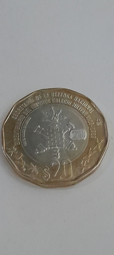 Moneda 20 Pesos Secretaría De La Defensa Nacional 1823-2023