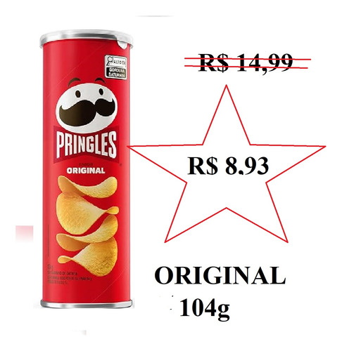 Batata Pringles Original 104g