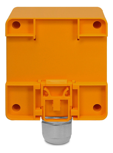 Tomada Caixa Sobrepor Trilho Din 2p+t 10a 20a Tampa Externa Cor Amarelo