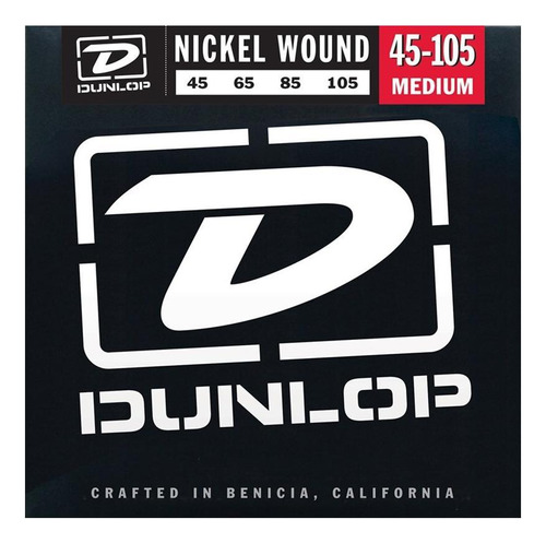 Encordamento 045 Para Baixo 4c Niquel Media Dbn45105 Dunlop