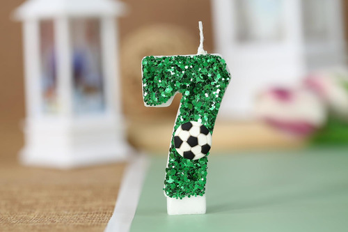 Velas De Fútbol De Feliz Cumpleaños Para Suministros De Deco