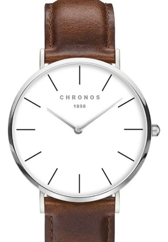 Relojes De Cuarzo Clásicos Analógicos Chronos Leather