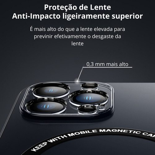 Capa Case Magsafe Luxo Suporte Embutido P/ iPhone 14 Pro Max