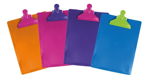 Prancheta Plástica Ofício Fullcolor Dello - Cores Cor Laranja