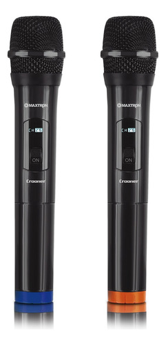 Micrófono Maxtron Crooner Mx7258 Wireless Karaoke (pack X2)