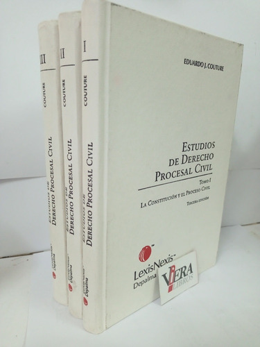 Estudios De Derecho Procesal Civil. 3 Tomos - Couture, E.