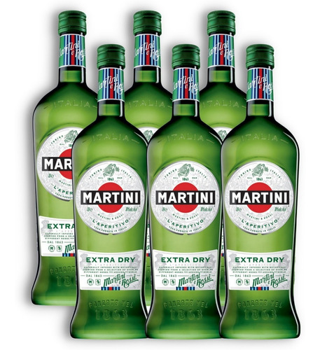 Martini Extra Dry Aperitivo Vermouth Kit X6u 1000ml