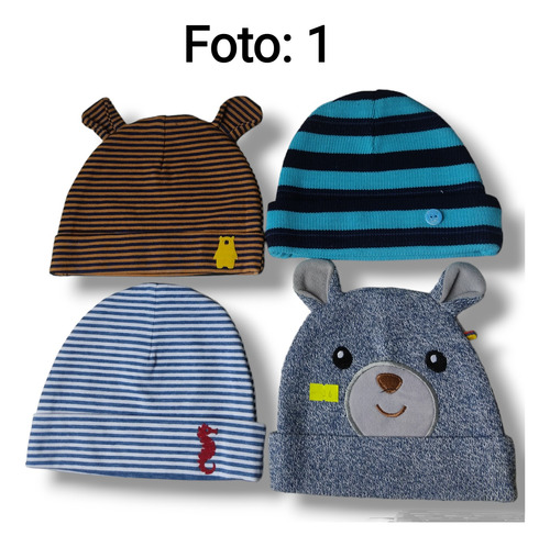 Set De 4 Gorritos, Suaves Y Elásticos, Talla 3-6.