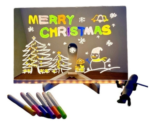 Rx Increible Tablero De Notas Con Luz Led De Noche Creativa