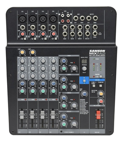 Mixer Usb Con Efectos Samson Mxp124fx 12 Cuotas