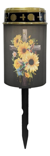 Luces Solares De Estaca Para Exteriores Con Led Negro Abs