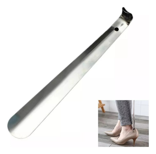 Calçadeira Para Sapatos Longa 30cm Calçar Tênis Aço Inox