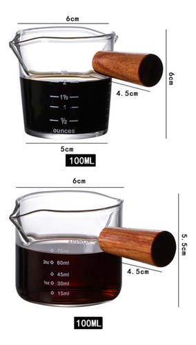 2 Vaso De Borosilicato Alto, Doble, Taza Medidora,