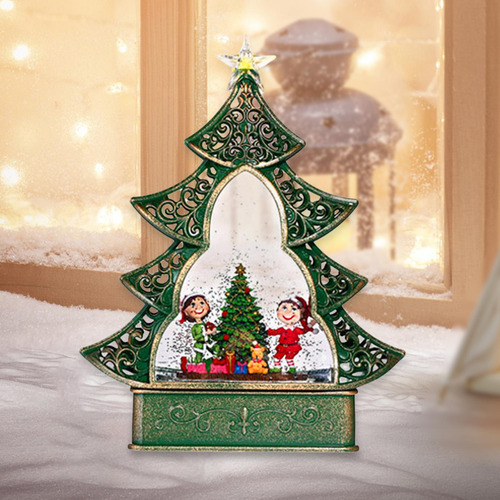Caja Musical De Navidad Con Luces Brillantes Y Duende
