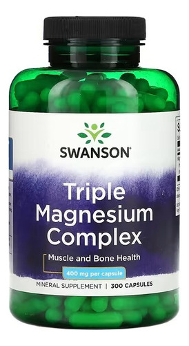 Complejo Triple De Magnesio 400 Mg 300 Cap Swanson