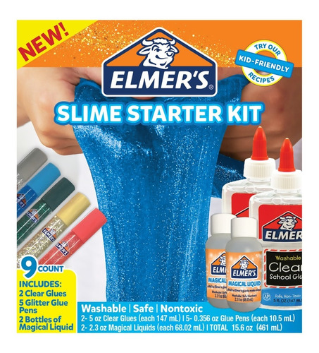 Elmers Slime Starter Kit. Pegamento Con Activador Para Slime