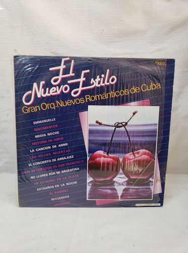 El Nuevo Estilo Gran Orq Nuevos Románticos De Cuba Lp Vinilo