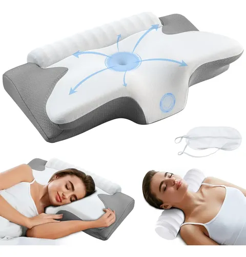 2em1 Travesseiro Ortopedico E Cervical Travesseiro Ajustável Branco