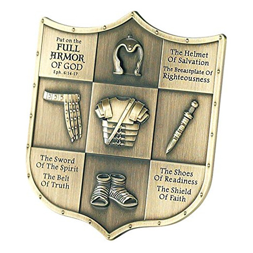 Full Armor Of God Ephesians 6 Shield Shape 3.5 Inch Tab...