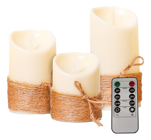 Velas Remotas Velas Sin Llama Con Control Remoto 3x Velas A
