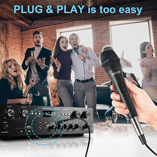 Micrófono De Karaoke Dinámico Para Cantar, Micrófono Con Cab