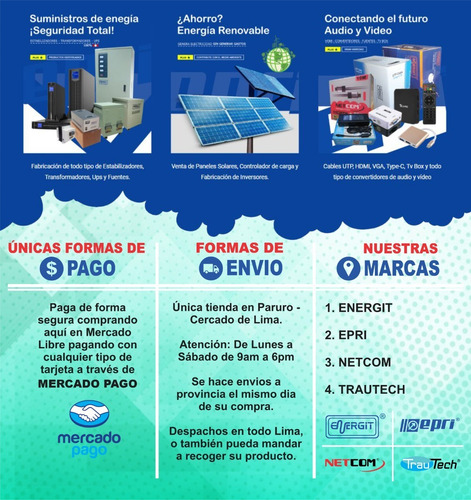 Imagen 3 de 3 de Inversor De 1000w, 12v A 220v Onda Senoidal Pura - Energit