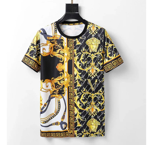 Playera De Verano De Manga Corta Para Hombre Con Estampado C