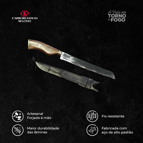 Imagem 9 de 10 de Faca Serra Inox 8pol Brazzero Carborundum