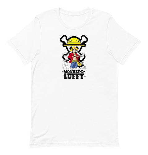 Playera Anime One Piecee. Monkey Luffy. Sombrero Paja.