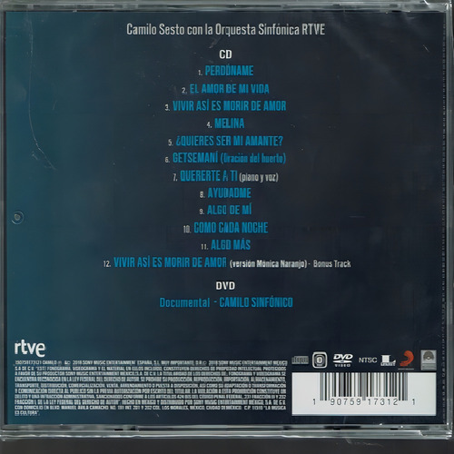 Camilo Sesto Camilo Sinfonico (cd+dvd)