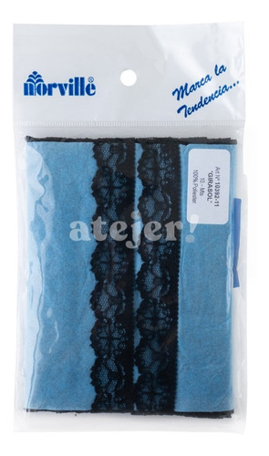 Imagen 3 de 4 de Puntilla De Nylon Norville Art 10392 23mm X 10 Metros Color