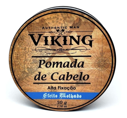 Pomada Modeladora Para Cabelo Brilho Efeito Molhado - Viking