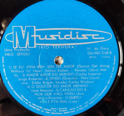Lp Trio Ternura (1968) Vg (Usado)